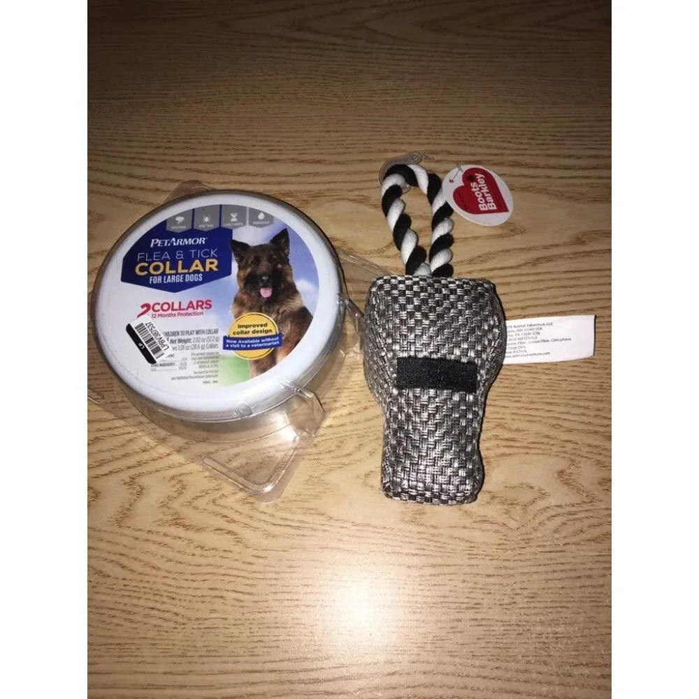 New 2 PetArmor Flea/Tick Dog Collars Size Large & Free Toy